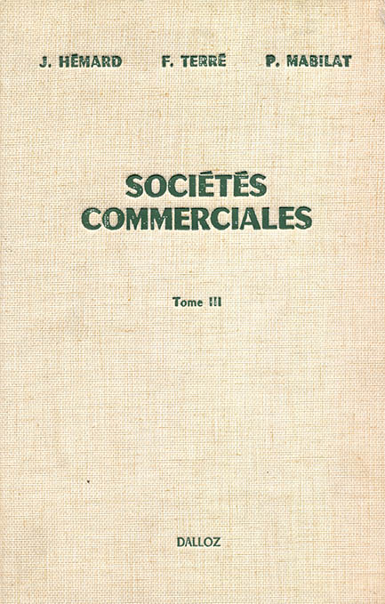 Societes comerciales. Tomo III