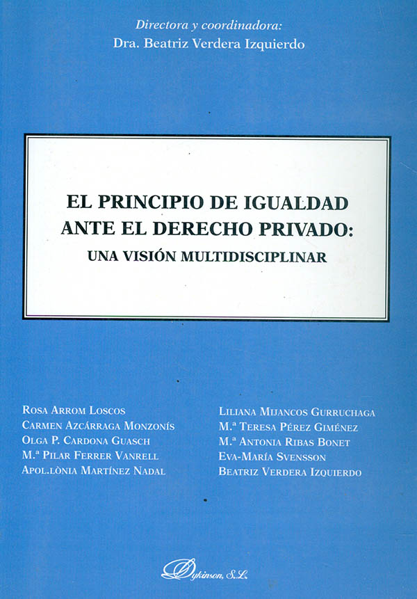 El principio de igualdad ante el derecho privado