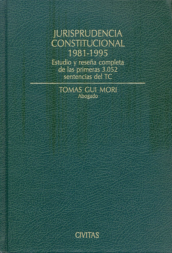 Jurisprudencia constitucional 1981 - 1995