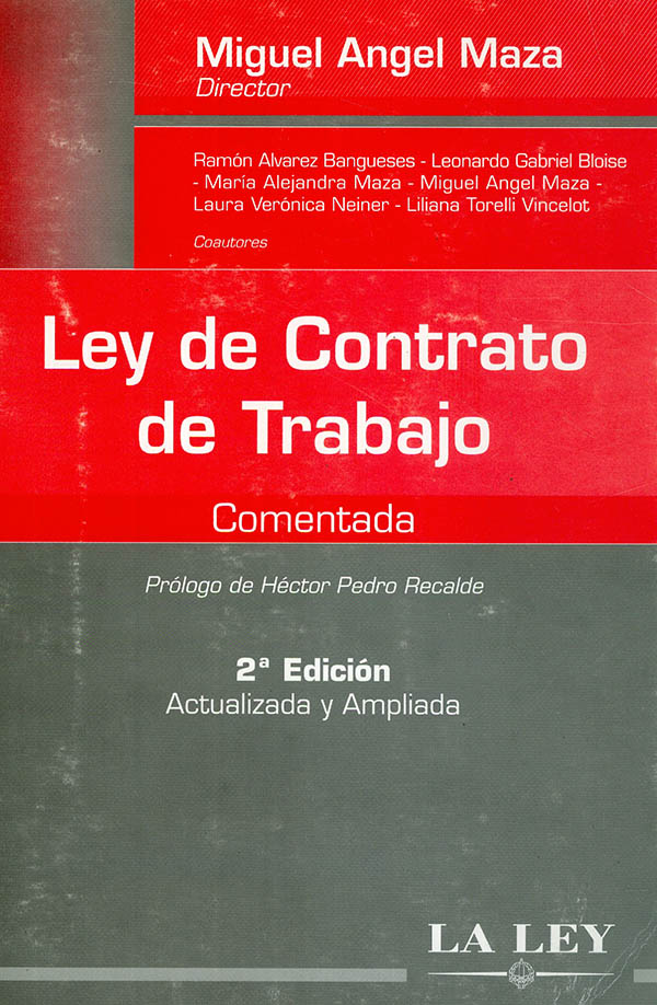 Ley De Contrato De Trabajo Comentada Editorial Temis 4364