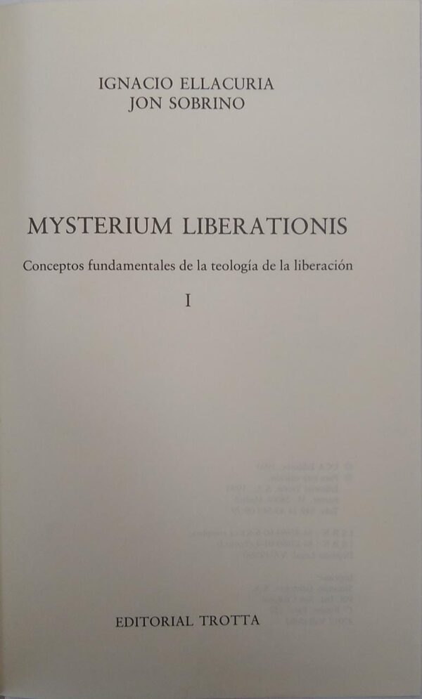 Conceptos fundamentales de la teología de la liberación, 2 Tomos