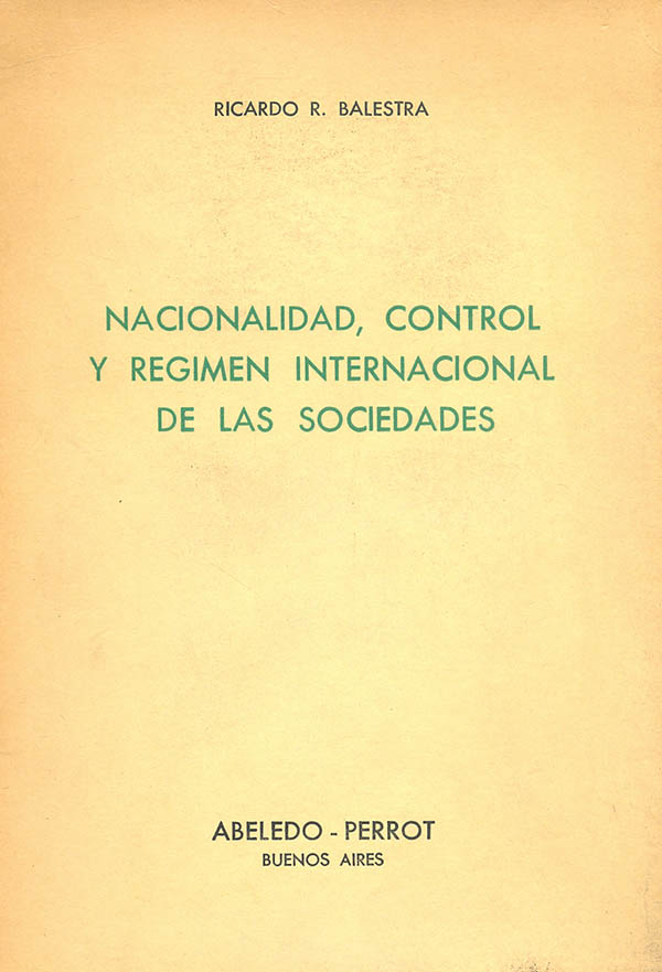 Nacionalidad control y régimen internacional