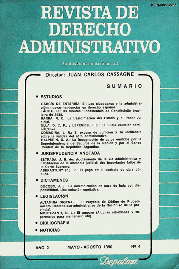 Revista de derecho administrativo. # 4