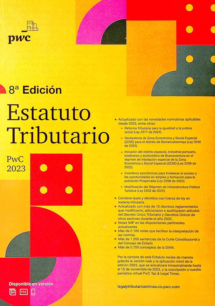 ESTATUTO TRIBUTARIO PWC 2023 Editorial Temis