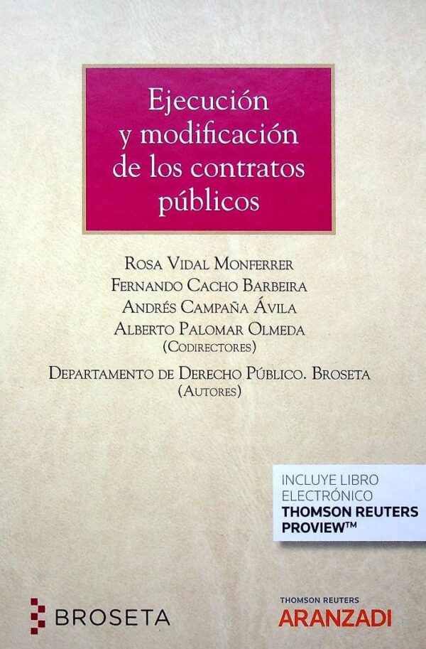 Ejecución y modificación de los contratos públicos
