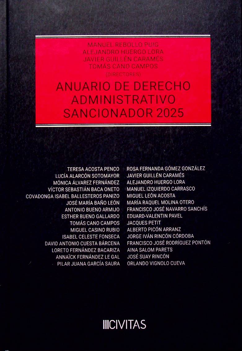 Anuario de derecho administrativo sancionador 2025